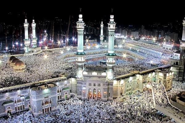 Hajj pilgrimage to Mecca, Al Haram Mosque and Kaaba Saudi Arabia