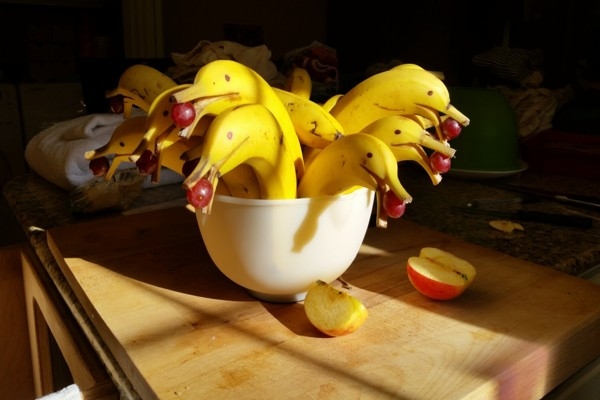 تزیین موز به شکل دلفین