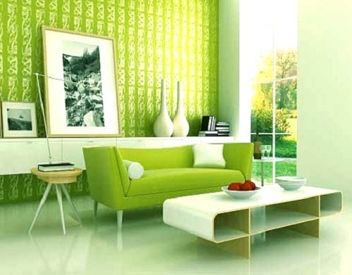 طراحی داخلی منزل به رنگ سبز