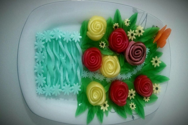 یک سبد ژله ای - ژله سبد گل