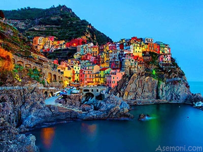 شهر کوچک و زیبای مانارولا در ایتالیا