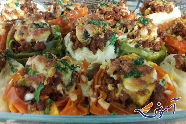 ماکارونی آشیانه ای پرسی