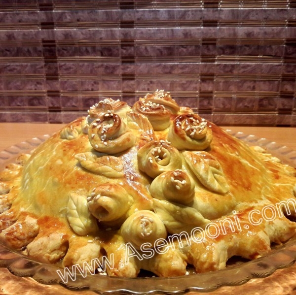 کاسترول با خمیر ترد و خوشمزه