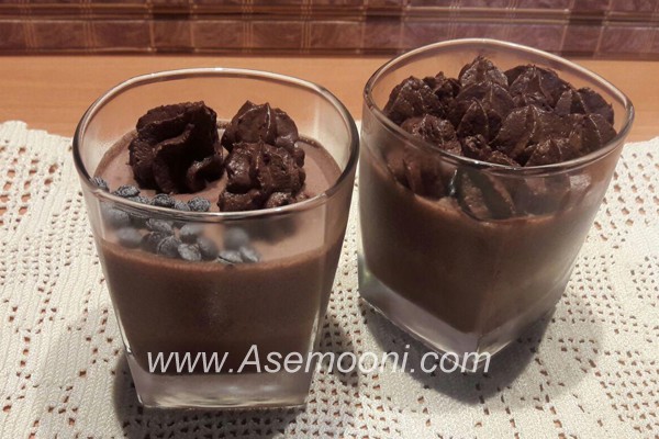 پاناکوتا شکلاتی-chocolate panna cotta