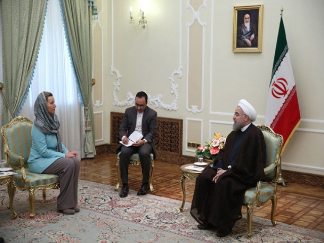 روحانی: پایداری برجام در گرو عمل طرف مقابل به تعهدات است/ موگرینی: اتحادیه اروپا مصمم به گسترش همکاری‌های اقتصادی با ایران است