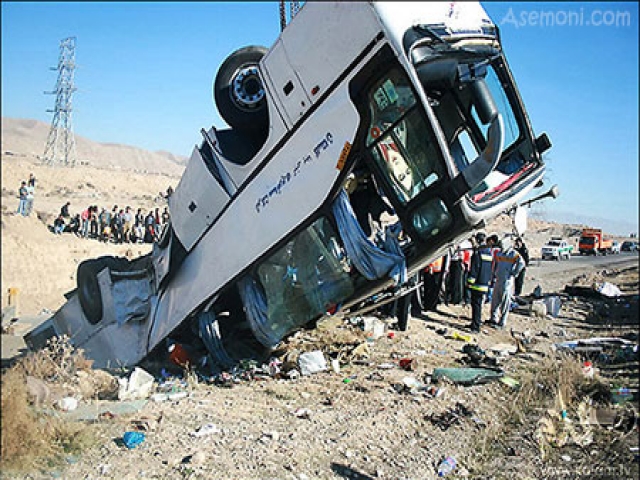 25 کشته در تصادف اتوبوس راهیان نور