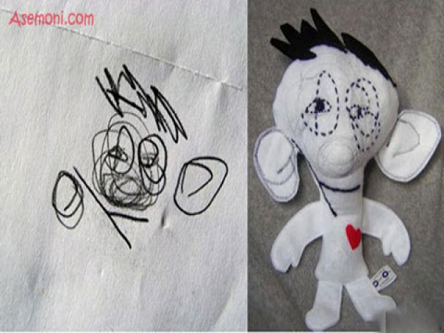 ساخت عروسک از نقاشی کودکان