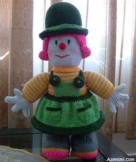 آموزش بافت عروسک با دو میل