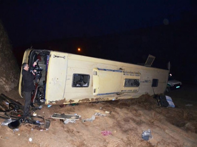 26 کشته در حادثه واژگونی اتوبوس زائران اربعین + اسامی کشته‌ها