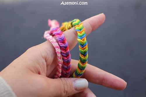آموزش ساخت دستبند با نخ دمسه