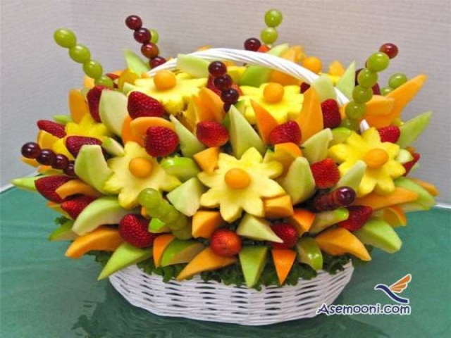 آموزش تزیین میوه با سیخ چوبی آموزش تزیین میوه با سیخ چوبی