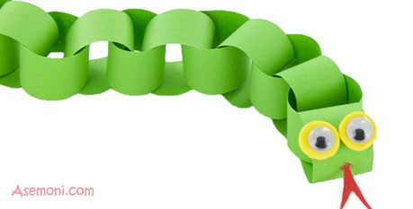 کاردستی مار ریسه ای، برای تزیین اتاق و جشن تولد کودکان