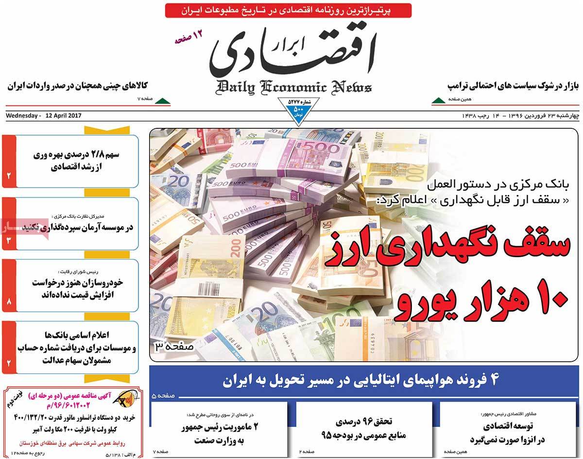 تیتر روزنامه های 23 فروردین 1396 تیتر روزنامه های 23 فروردین 1396