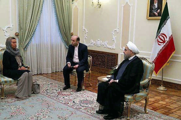 موگرینی با روحانی در تهران دیدار و گفتگو کرد