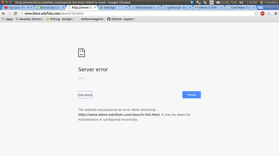 خطای HTTP ERROR 500 وب سایت