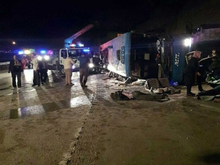 واژگونی اتوبوس در دره گدوک فیروزکوه 12کشته و 24 مجروح برجای گذاشت