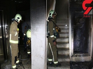نجات 12 نفر از دالان دود شعله‌های سرکش آتش در کوی سعادت آباد