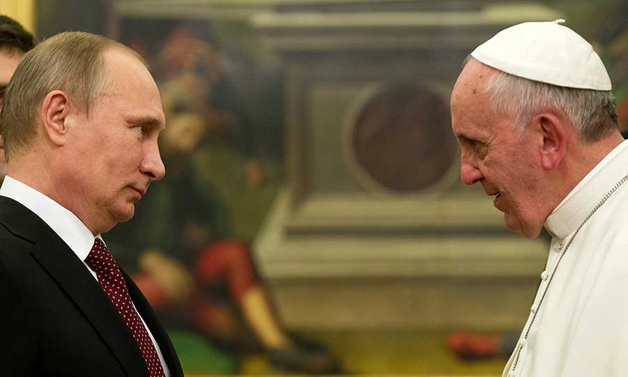 پاپ فرانسیس و ولادیمیر پوتین