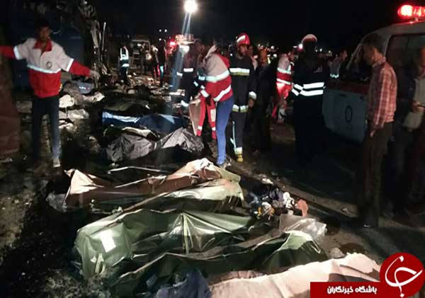 افزایش تعداد کشته شدگان حادثه واژگونی اتوبوس جاده سوادکوه
