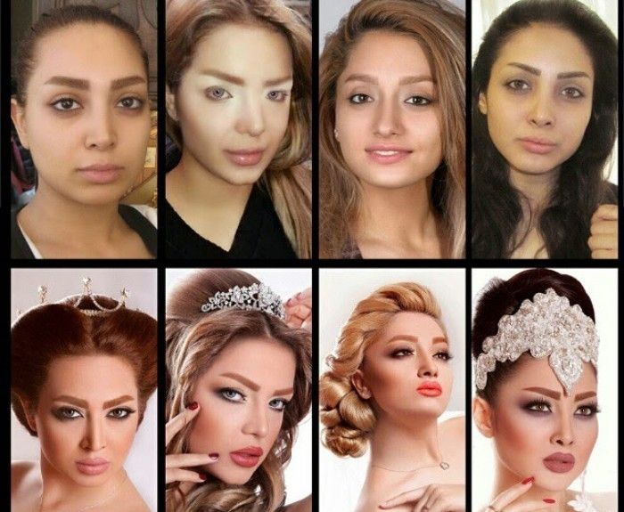 عروس ایرانی قبل و بعد آرایش