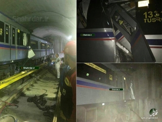 تصادف در خط 3 مترو تهران