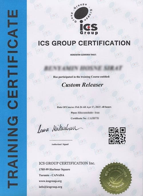 گواهینامه آکادمی ICS کانادا