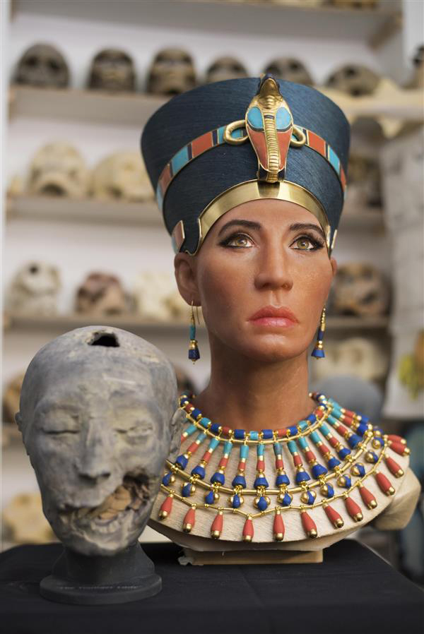 چهره نِفِرتیتی همسر فرعون مصر( آخناتون ) بازسازی شد