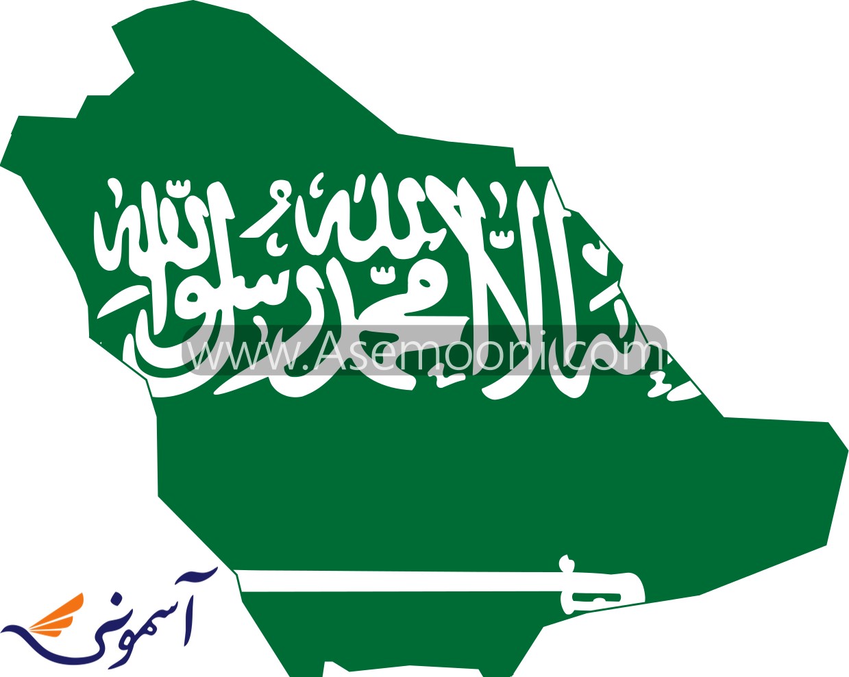 نقشه و پرچم عربستان