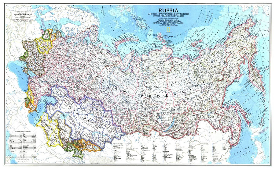نقشه کشور روسیه جدید