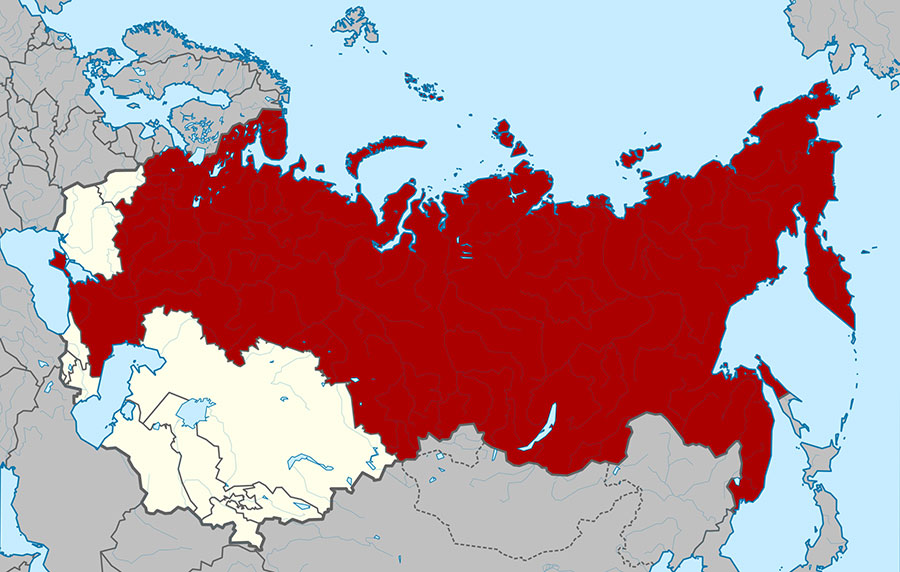 نقشه روسیه و شوروی سابق - آسمونی