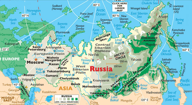 شهرهای مهم روسیه (توریستی و صنعتی)