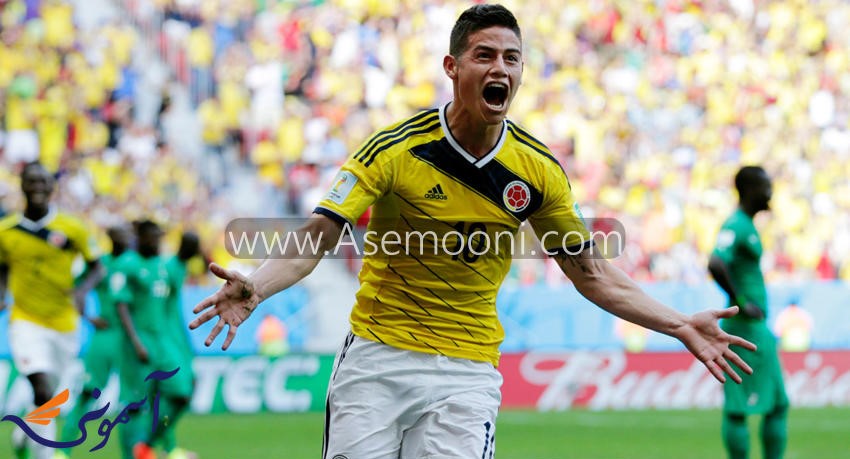 لحظه های شیرین خامس رودریگز در جام جهانی ; تنها بازیکن کلمبیا که برنده کفش طلای جام شد