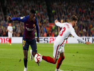 بارسلونا 4 - 2 سویا ؛ صدرنشینی بارسلونا در شب مصدومیت مسی