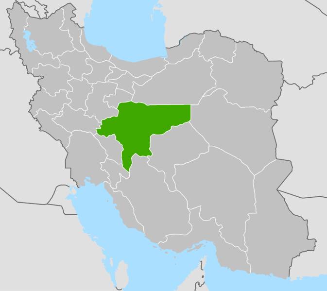 استان اصفهان در نقشه