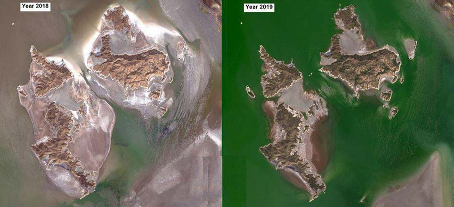 افزایش یک متر و 15 سانتیمتری تراز آب دریاچه ارومیه