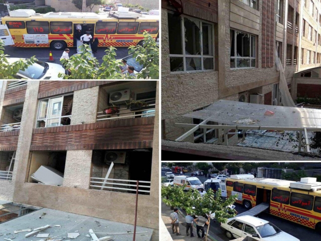 12 مصدوم بر اثر انفجار شدید در مجتمع مسکونی در تهران