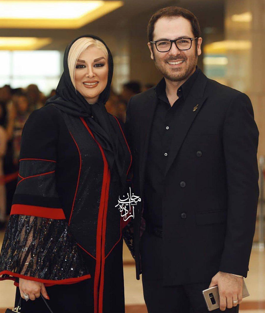 کوروش تهامی و همسرش در جشن حافظ