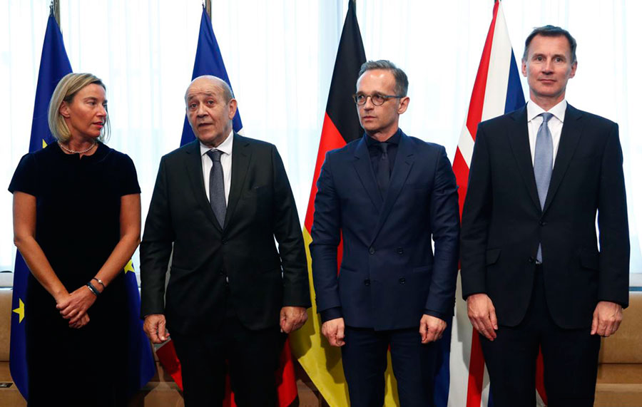 بیانیه فرانسه، آلمان و ان درباره کاهش تعهدات ایران