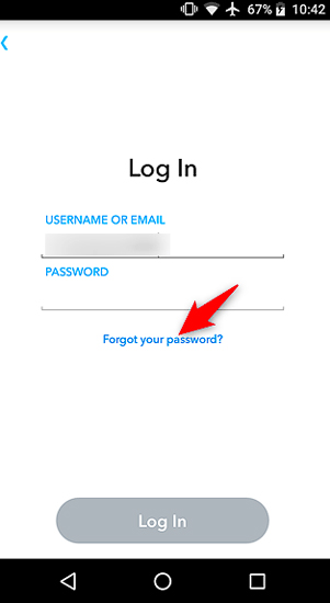 یوزرنیم یا ایمیل خود را تایپ کرده و روی عبارت Forgot Your Password بزنید.