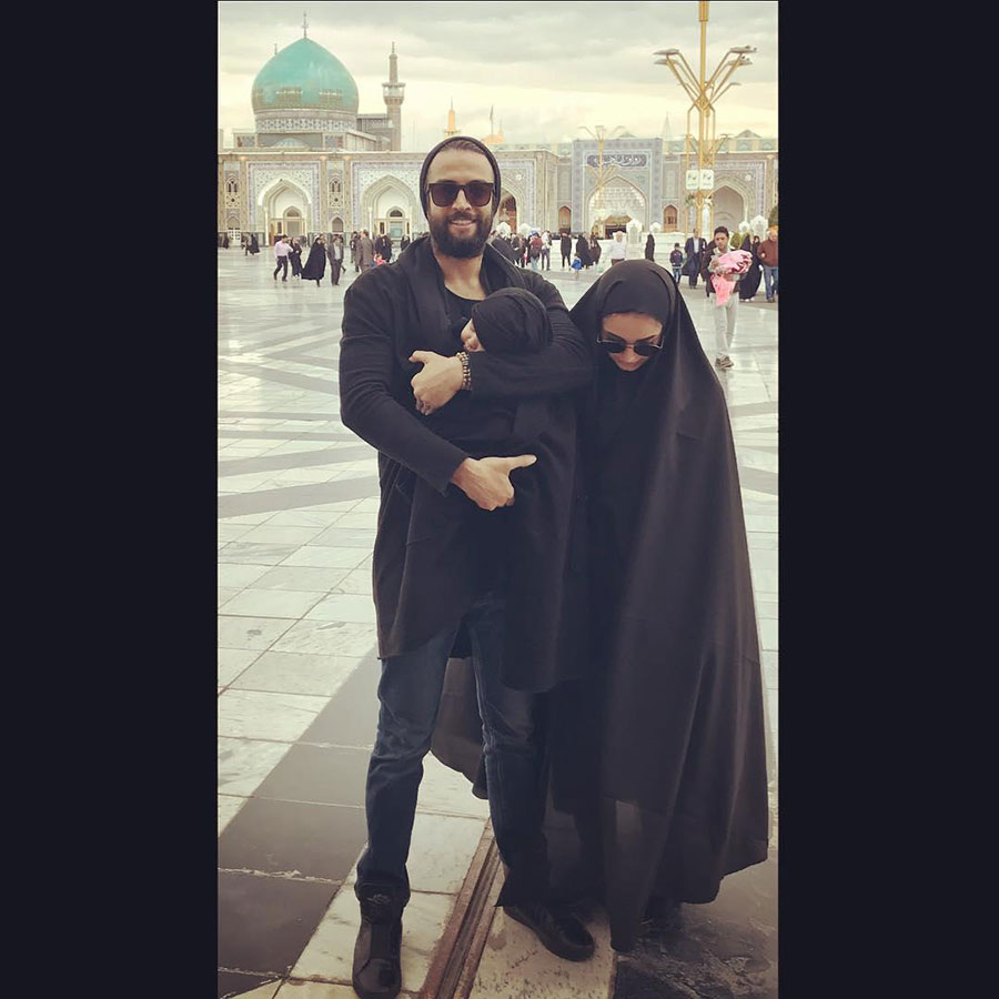 بنیامین بهادری و همسرش در مشهد بنیامین بهادری و همسرش در مشهد