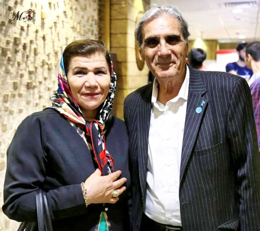 رضا ناجی و همسرش