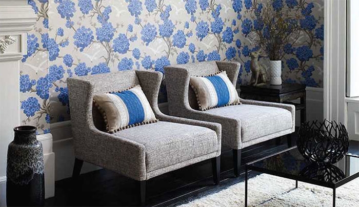 دیوار های زیبا با کاغذ دیواری آبرنگی