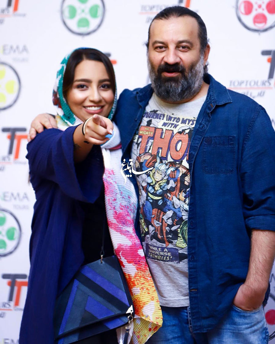 مهراب قاسم خانی در کنار دخترش
