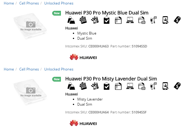 فروش اینترنتی 2 رنگ Huawei P30 Pro