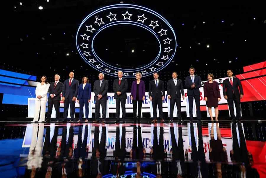 چهارمین مناظره 12 نامزد حزب دموکرات برای انتخابات ریاست جمهوری 2020 آمریکا به میزبانی سی‌ان‌ان و نیویورک تایمز
