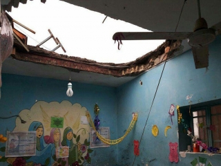 فروریختن سقف کلاس درس یک دبستان در غرب تهران