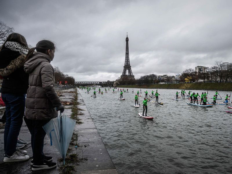 مسابقه پاروزنی 1000 نفری در پاریس