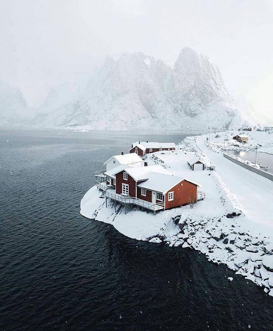 تصاویری زیبا از نقاط مختلف نروژ زمستانی