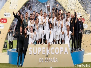 سوپر کاپ اسپانیا ؛ رئال مادرید 0 (4) - (1) 0 اتلتیکومادرید ؛ تیبو کورتوا و والورده صاحبان اصلی جام