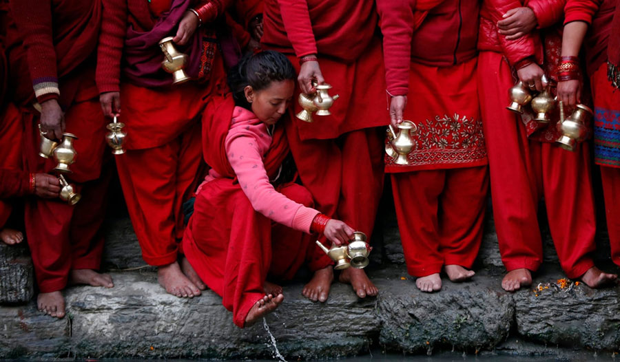 جشنواره هندوها در کاتماندو نپال